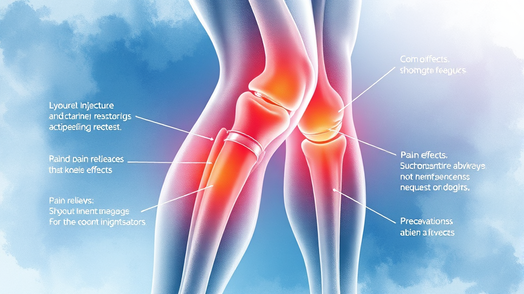 무릎 연골주사, 부작용과 주의사항은? (watercolor 스타일)