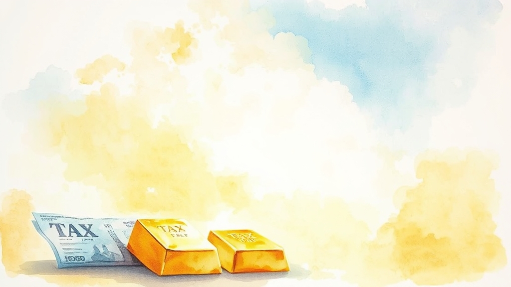 금 투자 관련 세금 및 주의사항 (watercolor 스타일)