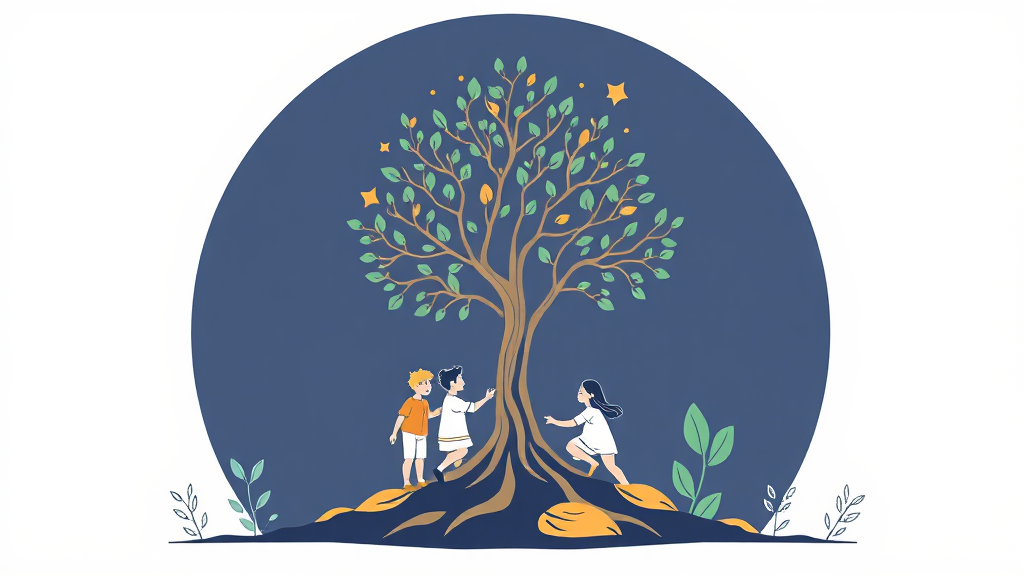 자녀 주식 투자, 주의사항과 미래를 위한 관리 (illustration 스타일)