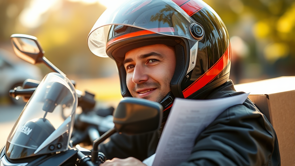 배달 중 사고, 보장 범위는? (realistic 스타일)