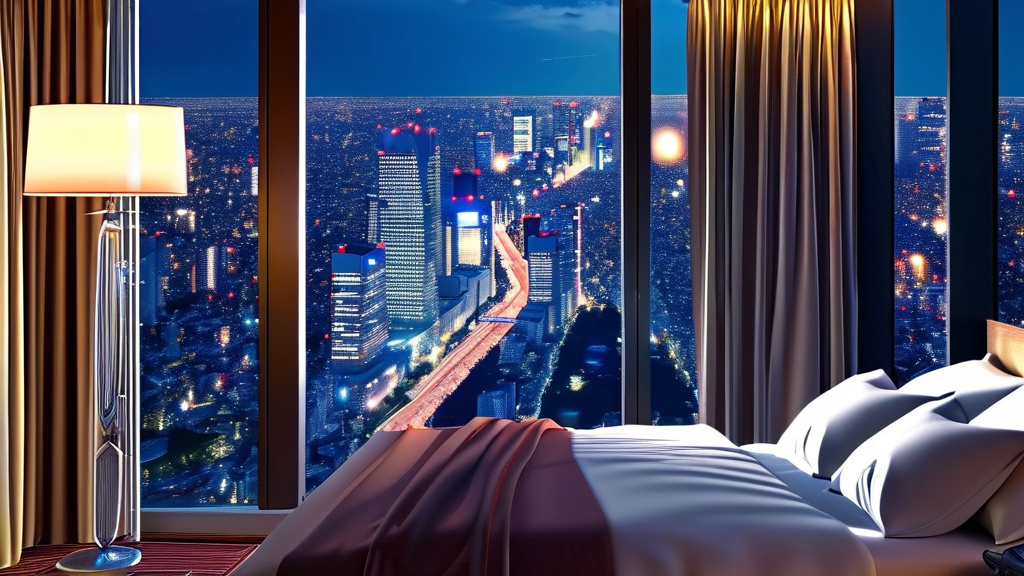 편안하고 매력적인 객실: 도쿄의 야경을 품다 (realistic 스타일)