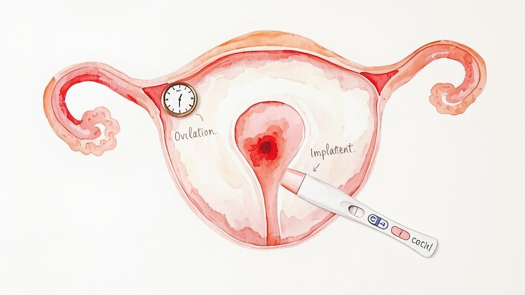 배란혈 vs 착상혈, 비교 분석 (watercolor 스타일)
