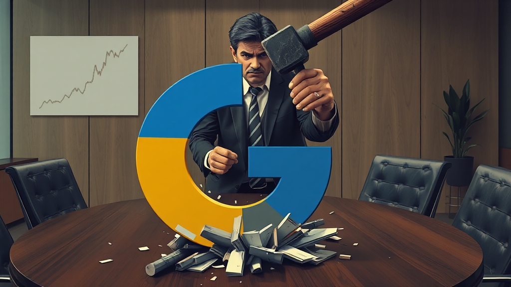 구글 주식, 리스크는 무엇? (illustration 스타일)