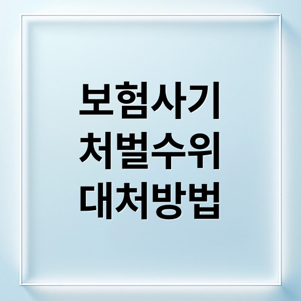 보험사기
처벌수위
대처방법 (보험사기 처벌 수위)
