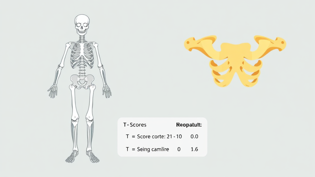 T-score 수치, 무엇을 의미할까요? (illustration 스타일)