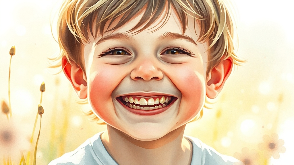 앞니 흔들림, 성장 과정일까? (watercolor 스타일)