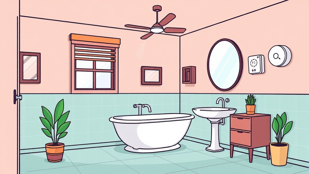 스마트싱스 환풍기 자동화, 더 똑똑하게 활용하기 (cartoon 스타일)