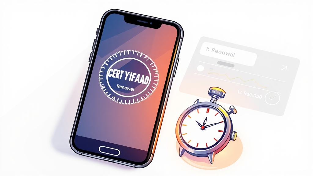핸드폰 공동인증서: 스마트폰으로 발급부터 활용까지 완벽 정리 (2025 최신) 5 공동인증서 유효기간 확인 및 갱신 (illustration 스타일)