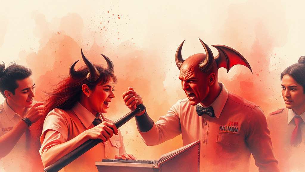 악성 민원, 뿌리 뽑아야 합니다! (문제점 & 개선 방안) (watercolor 스타일)