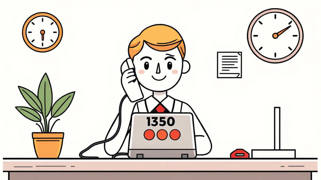 고용24 상담원 연결 방법 (illustration 스타일)