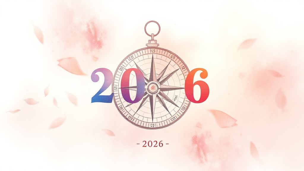 무료 신년운세 사이트 활용 (watercolor 스타일)