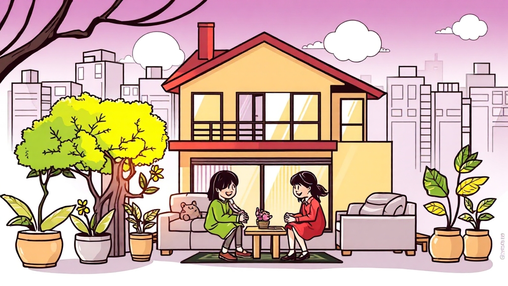 증여를 통한 절세 전략 (cartoon 스타일)