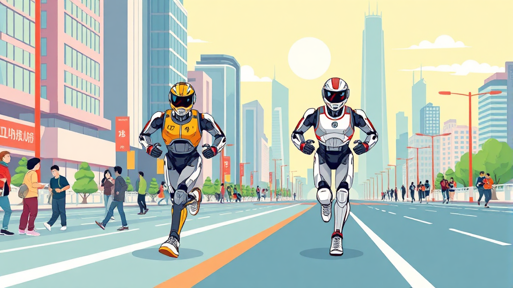 AI 로봇 기술 발전 현황 (cartoon 스타일)