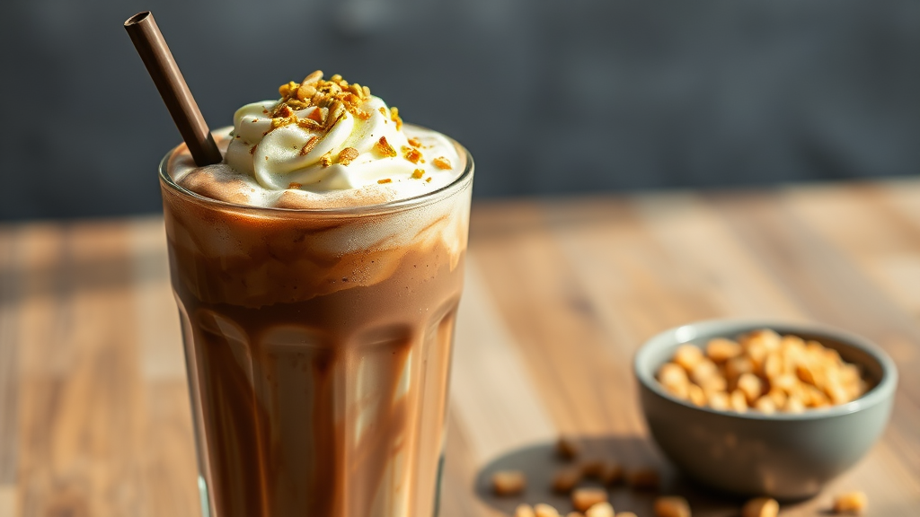 아이스 두바이 초콜릿 모카 vs 아이스 두바이 초콜릿 말차 비교 분석 (realistic 스타일)