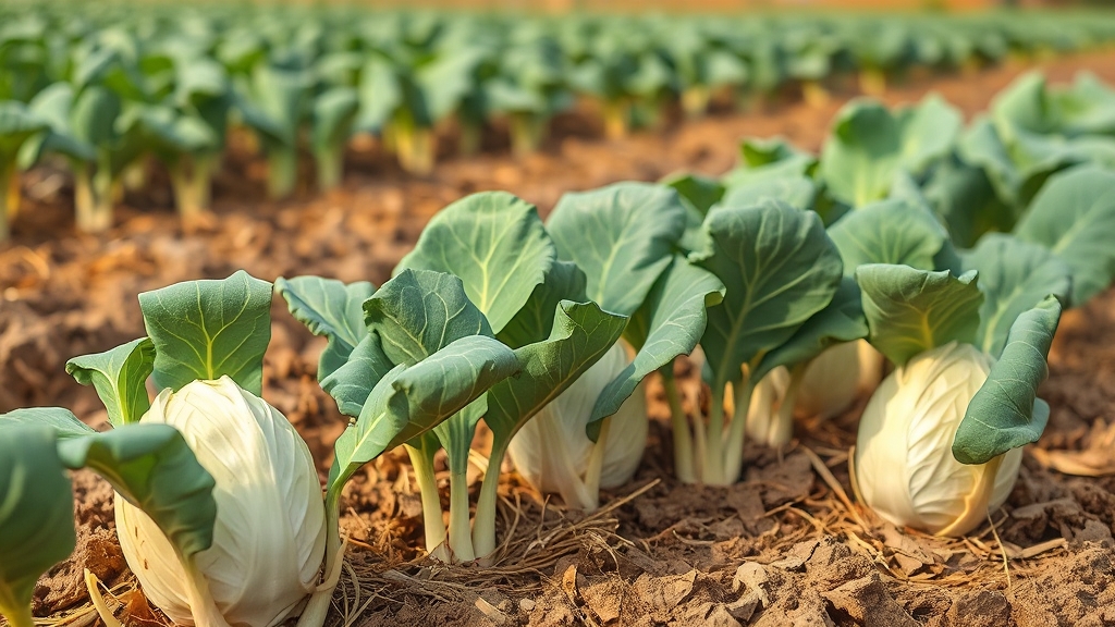 김장 배추 모종 심는 방법: 성공적인 재배를 위해 (realistic 스타일)