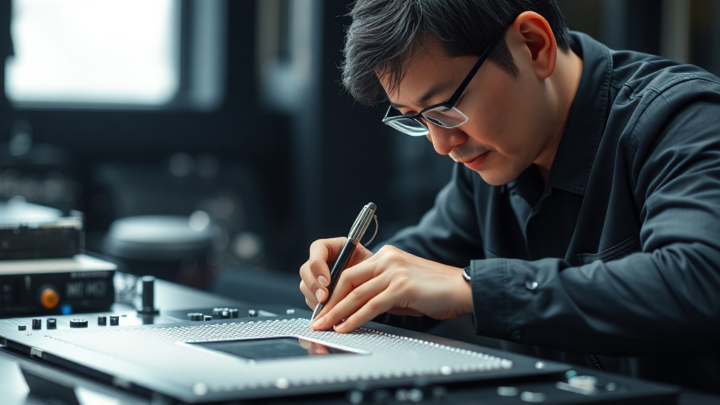 블랙웰 칩: 핵심 기술 (realistic 스타일)