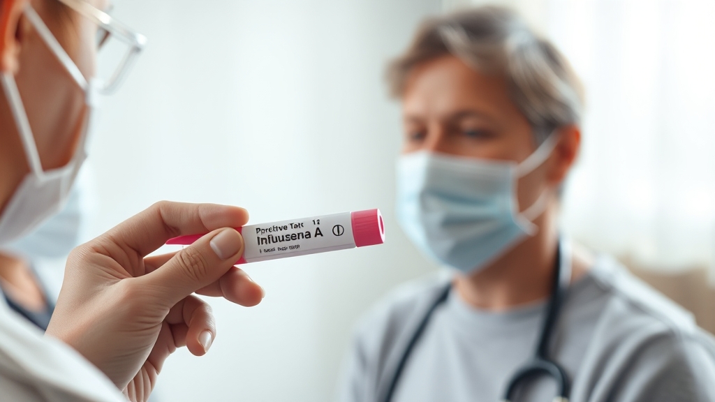A형 독감 진단 방법 (realistic 스타일)