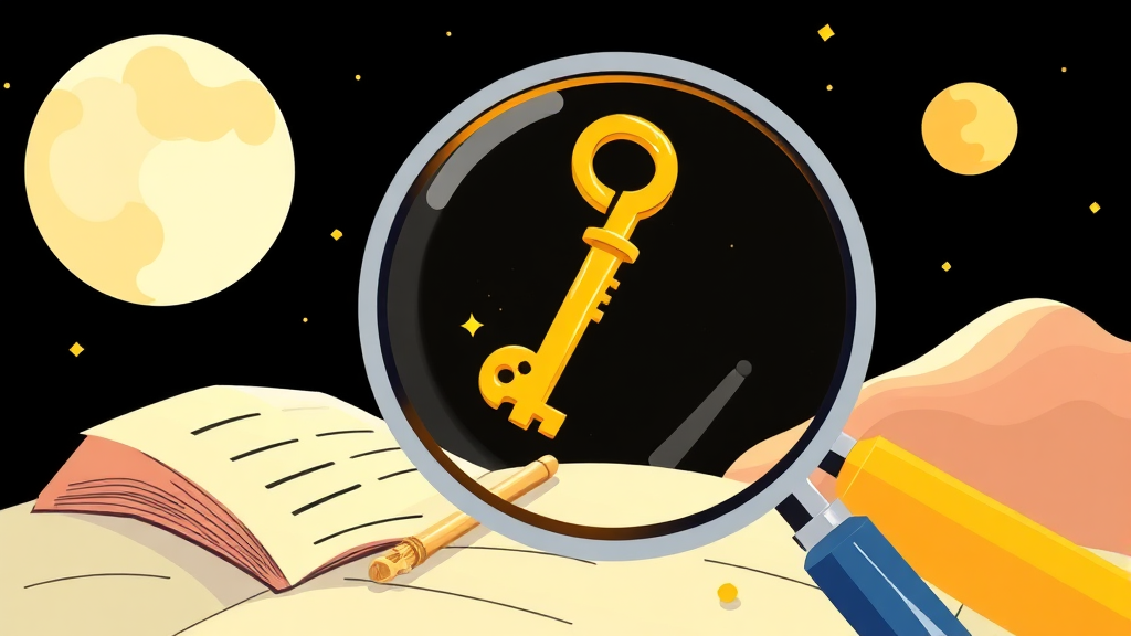 황금 키워드를 찾는 실전 방법 (illustration 스타일)