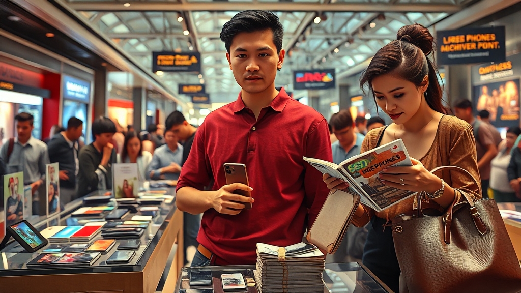 휴대폰 구매, 무엇이 달라졌나? (realistic 스타일)