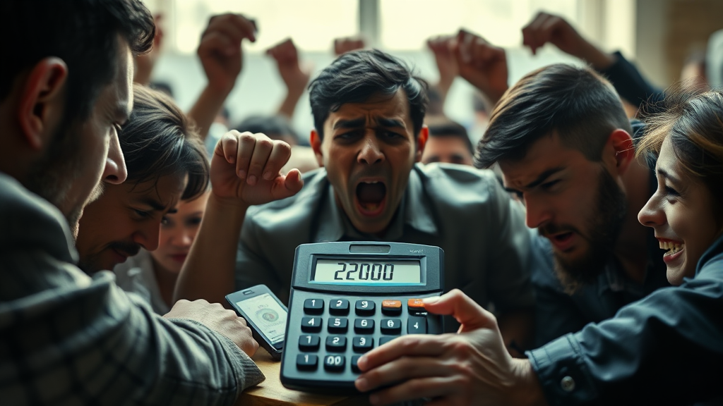 불법 이자, 꼼꼼히 따져보세요! (realistic 스타일)