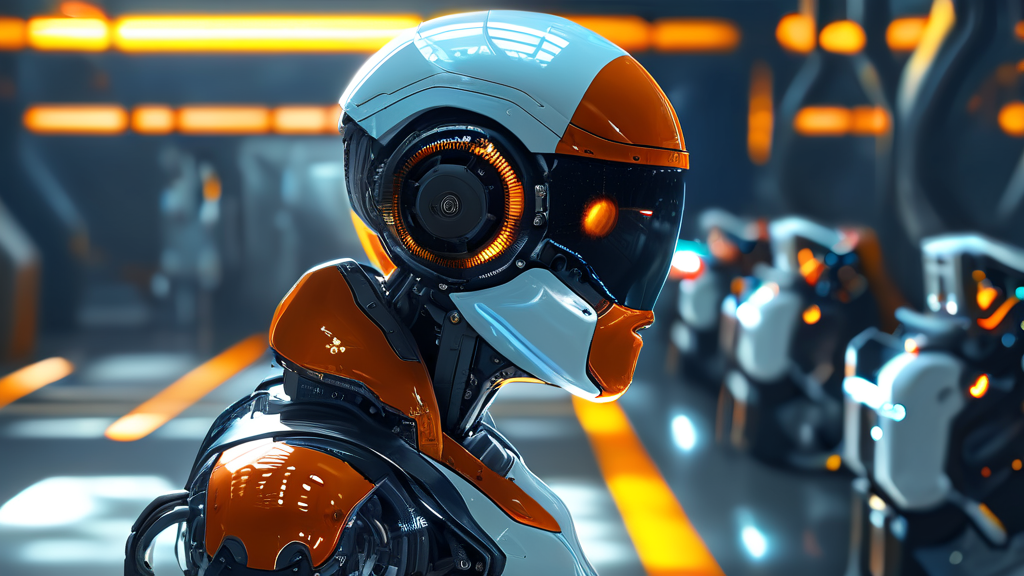 산업 현장을 바꾸는 피지컬 AI (realistic 스타일)