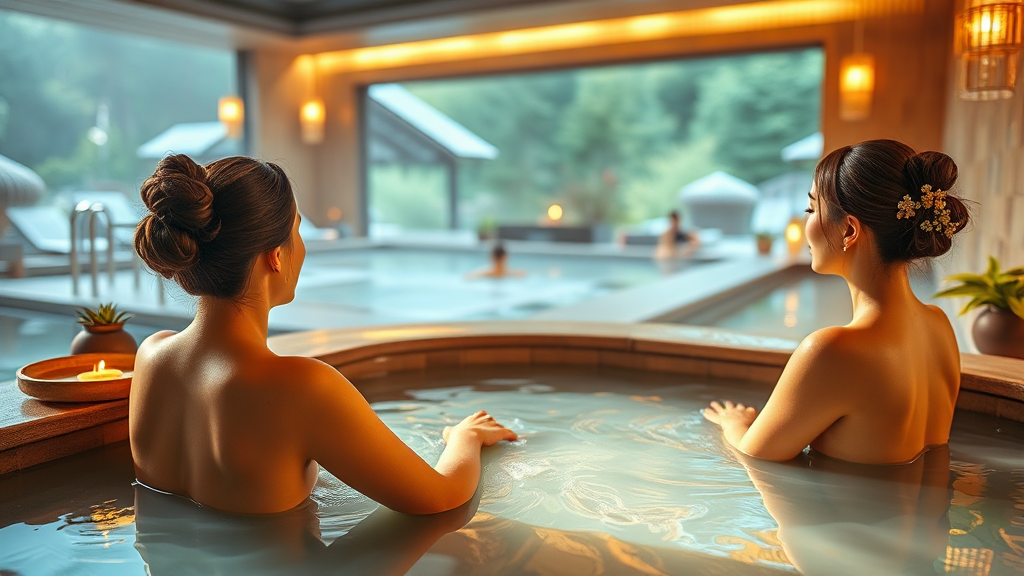 설날 씨메르 스파 할인 정보 (realistic 스타일)