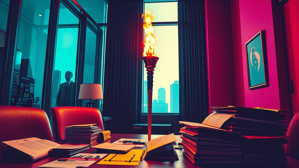 직장 내 갈등, 노무사와 함께 해결! (popart 스타일)