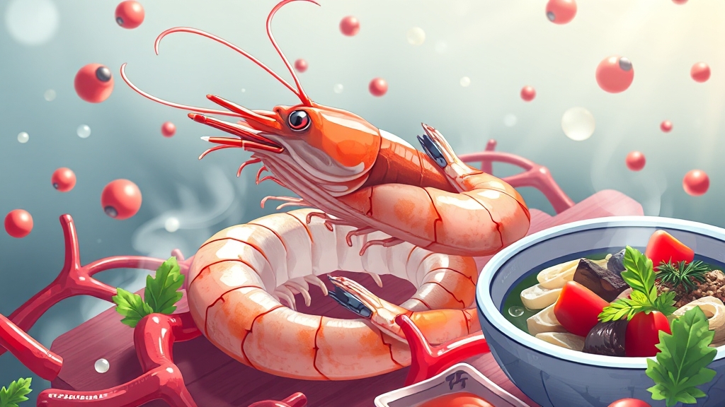 새우와 콜레스테롤 진실 (illustration 스타일)