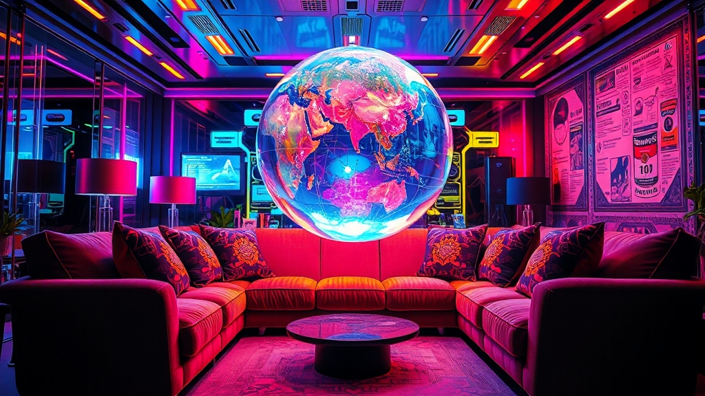 실내 디자인 특징 (popart 스타일)