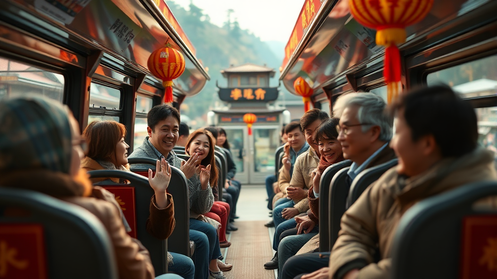 행복한 설날, 고향에서 만나요! (realistic 스타일)