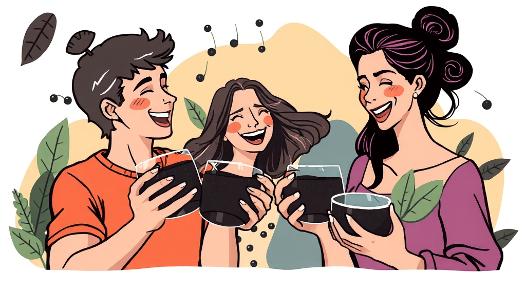 블랙마카 효능: 활력 UP! (illustration 스타일)