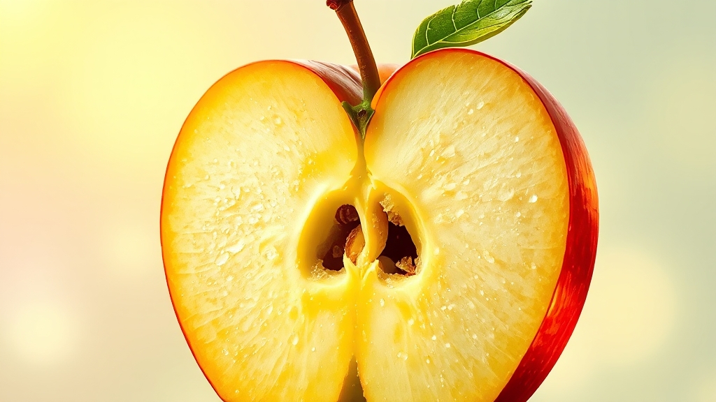 사과의 주요 영양성분 분석 (illustration 스타일)