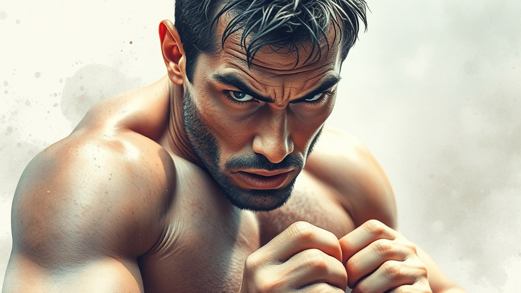 레슬링 & 유도 기반 스타일 (watercolor 스타일)