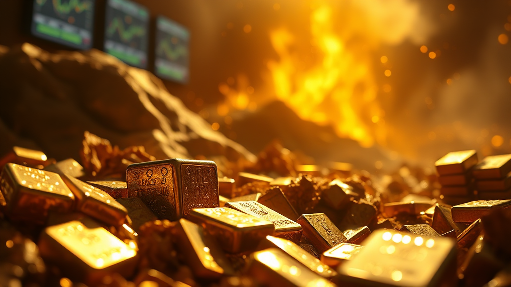 스태그플레이션 시대, 금값 전망 (realistic 스타일)