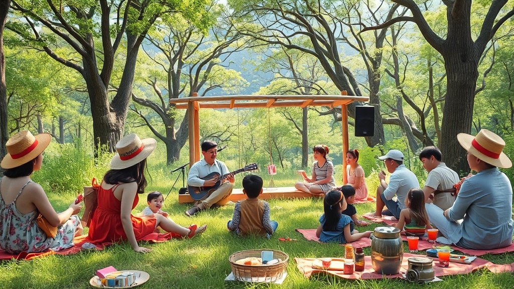 자연휴양림 행사 및 최신 뉴스 (realistic 스타일)