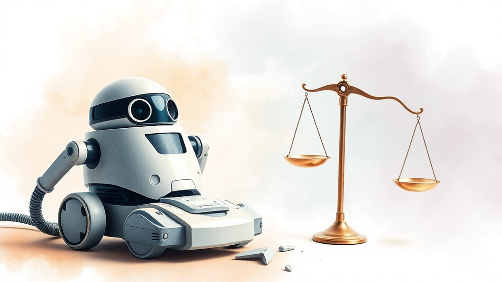 로봇청소기 고장, AS 비용은 얼마일까? (watercolor 스타일)