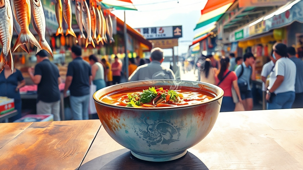 자갈치시장 맛집 탐방 (realistic 스타일)