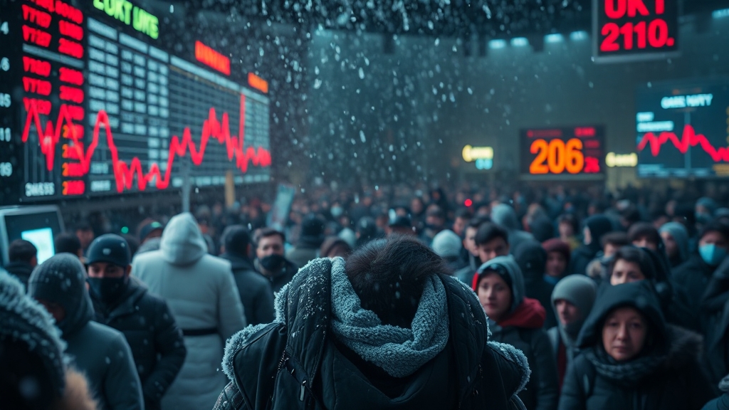 시장 반응은 냉담 (realistic 스타일)