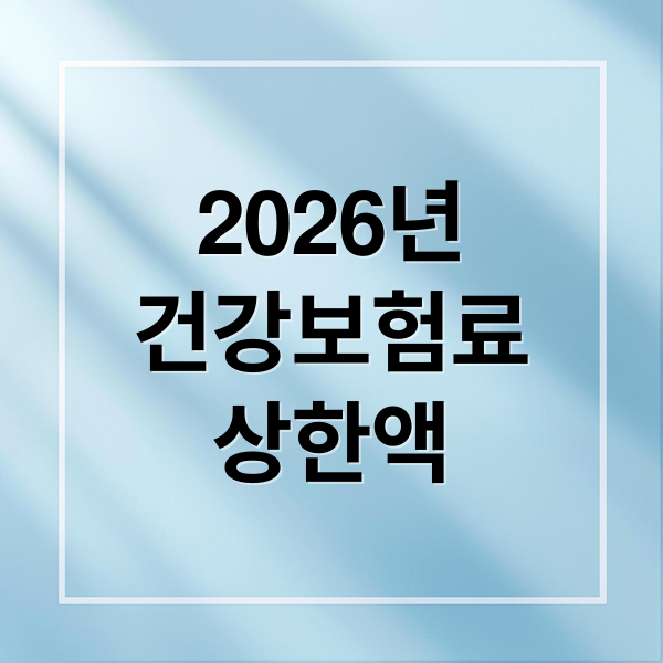 2026년
건강보험료
상한액 (2026년 건강보험료 상한액)