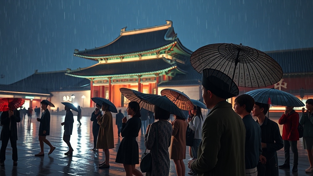 우천 시 및 안전 안내 (realistic 스타일)