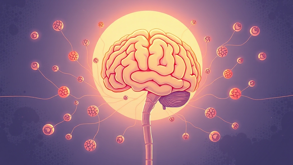 장-뇌 축, 수면 조절의 핵심! (illustration 스타일)