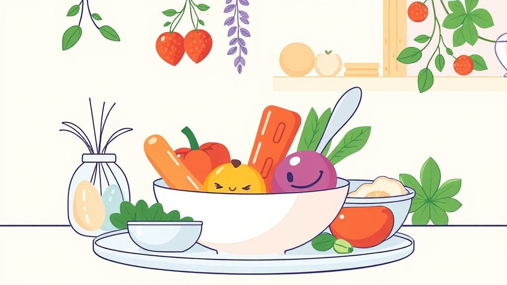 성공적인 다이어트를 위한 식단 구성 전략 (illustration 스타일)