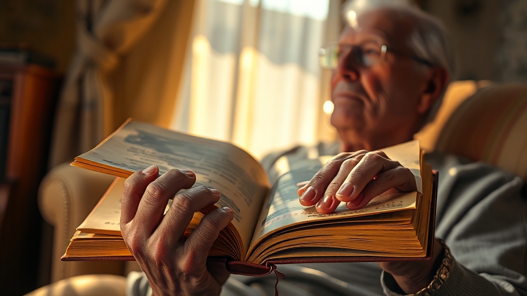 독서로 풍요로운 인생 2막을 (realistic 스타일)