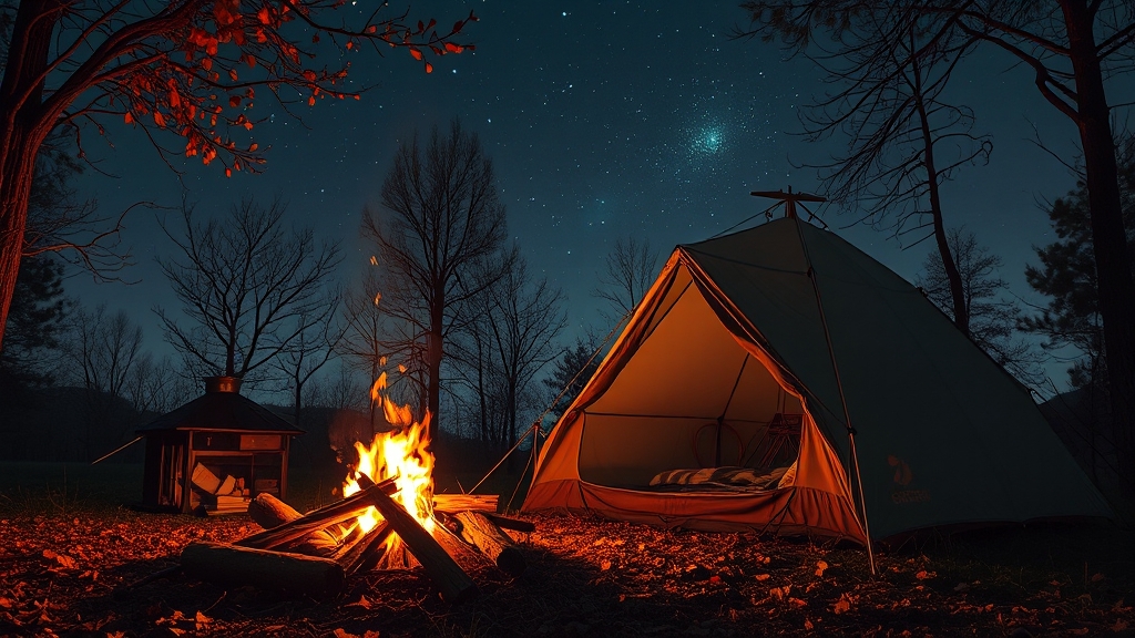 캠핑 초보자를 위한 준비물 (realistic 스타일)