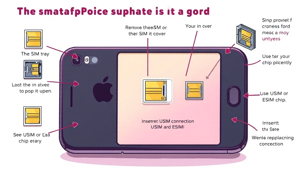 SK 알뜰폰 유심, 어떻게 교체할까? (cartoon 스타일)