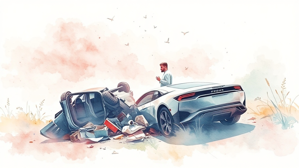 무보험차상해, 꼭 필요할까? (watercolor 스타일)