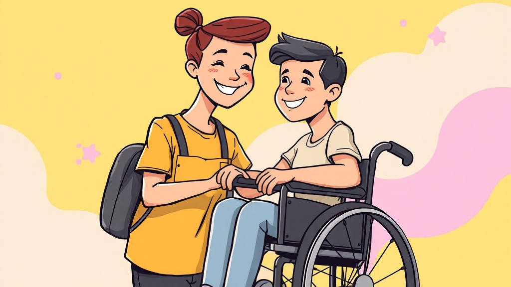 활동지원사, 어떤 일을 할까요? (cartoon 스타일)