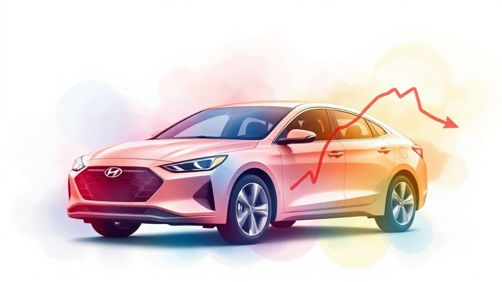 전기차 시장 변화와 판매 부진의 영향 (watercolor 스타일)