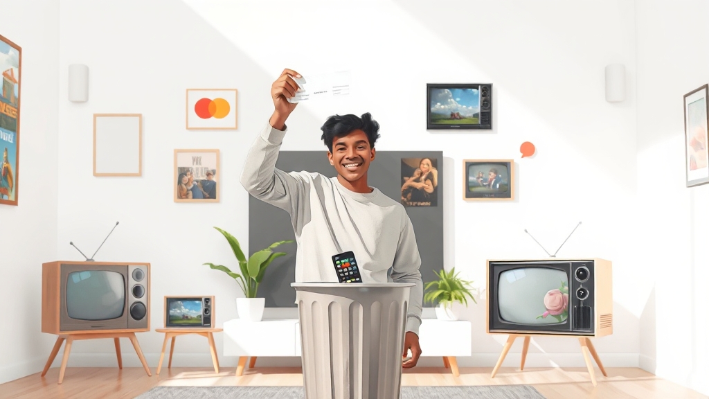TV 수신료 해지, 왜 해야 할까? (illustration 스타일)