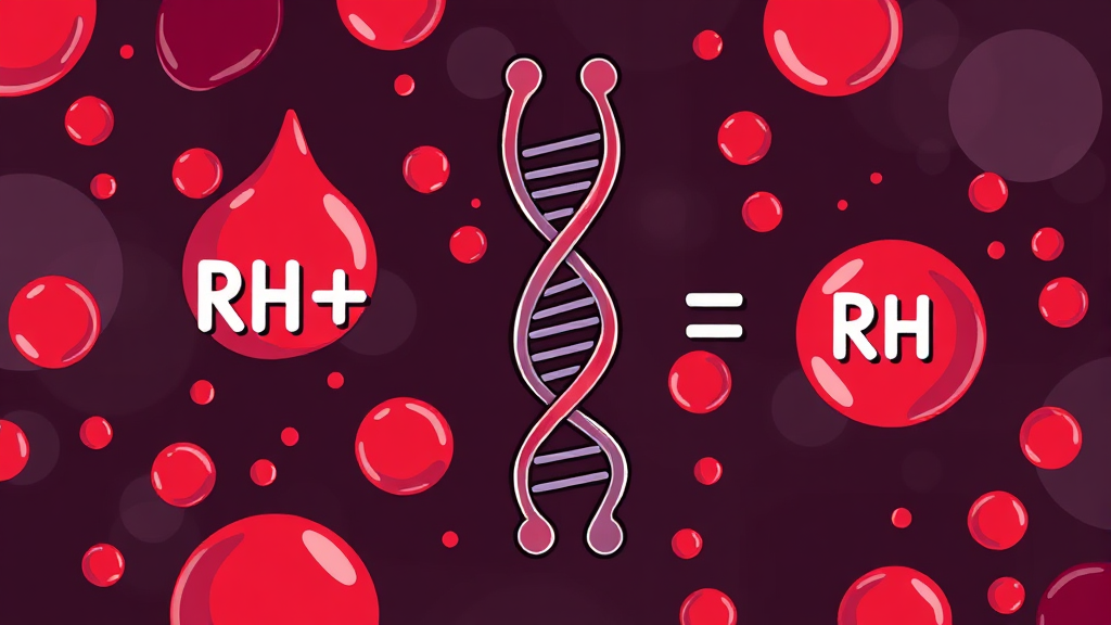 혈액형 유전 완벽 가이드 5 Rh 혈액형 유전 (cartoon 스타일)